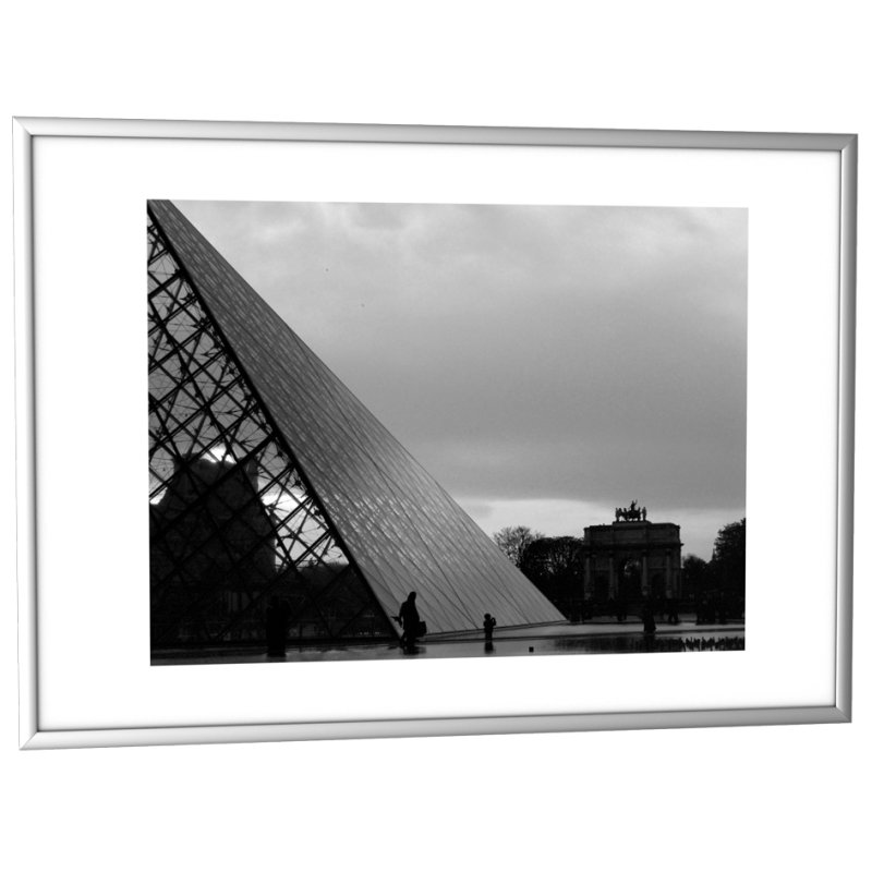 PAPERFLOW cadre photo aluminium, DIN A2, argent